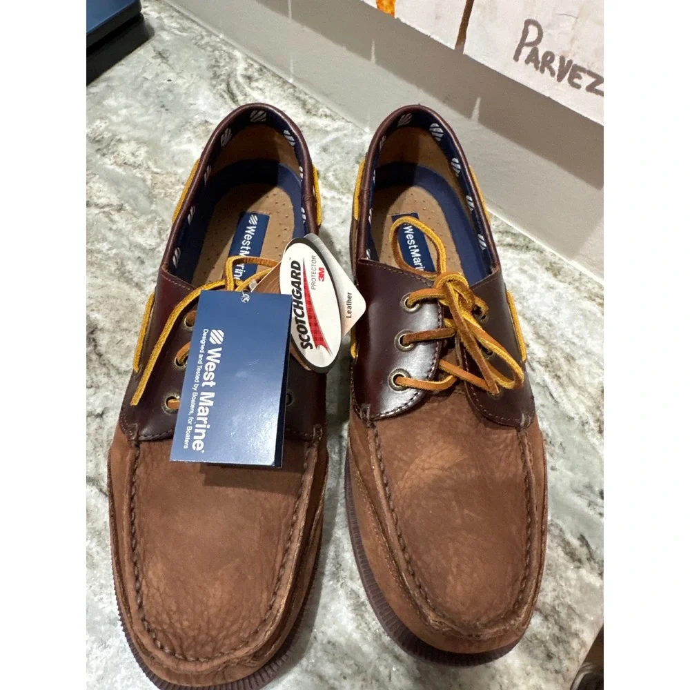Men's Boat Shoes WEST MARINEMen's Premium Comfort Boat Mocs‎ NWT size 12
